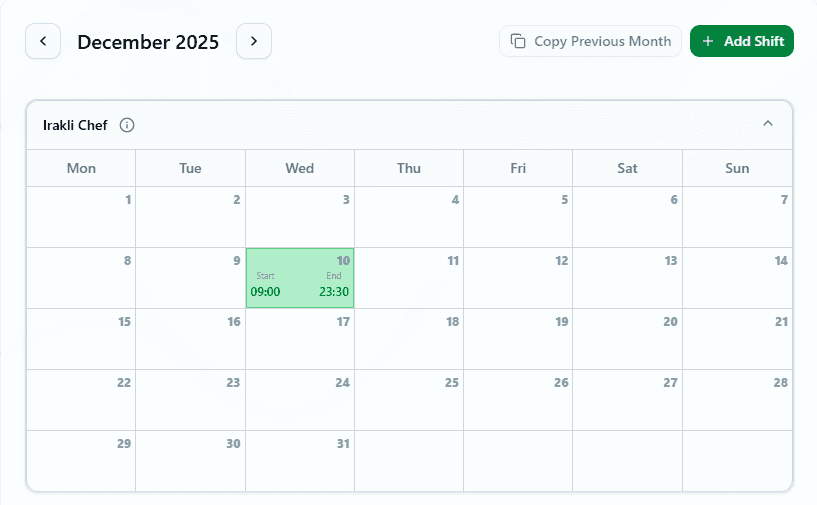 Mise Dynamic Schedule